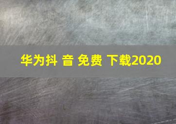 华为抖 音 免费 下载2020